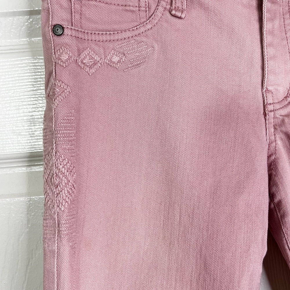Sanctuary Embroidered Mid Rise Skinny Jeans in Dusty Rose Women’s Sz 27 - Picture 4 of 10